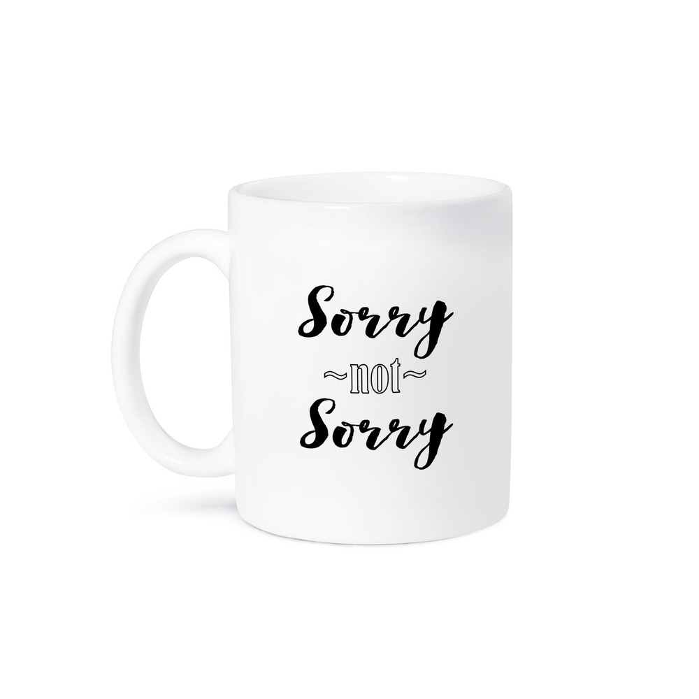 3dRose Sorry Not Sorry Phrase Coffee Mug  
