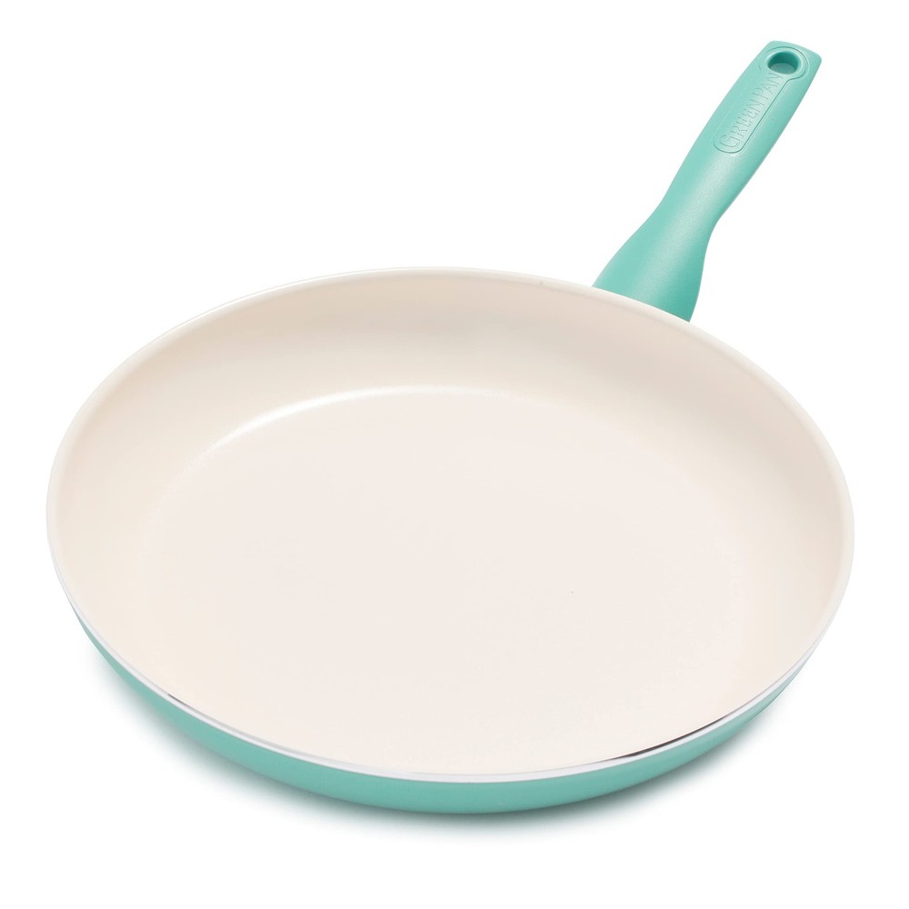 10-Inch PFAS-Free Turquoise Ceramic Nonstick Frying Pan Skillet