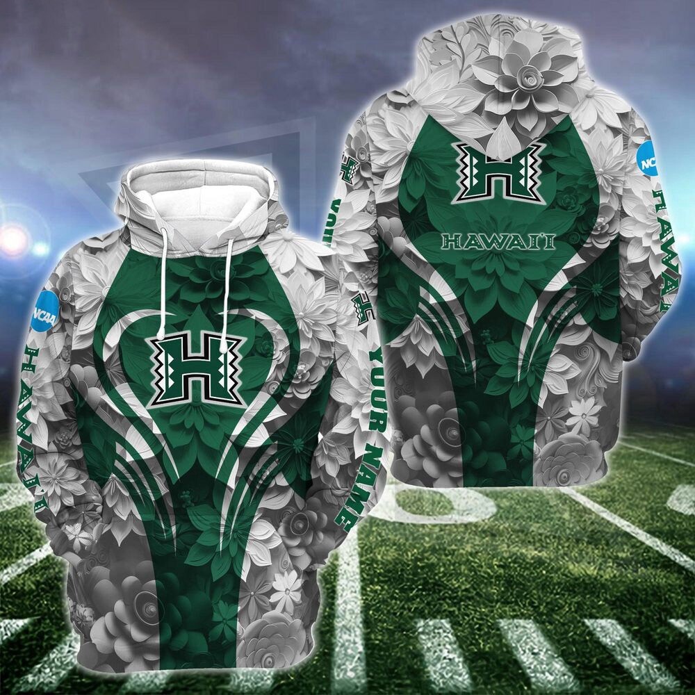 Personalized NCAA Hawaii Rainbow Warriors Hoodie Leggings Casual Chic Duo Set -