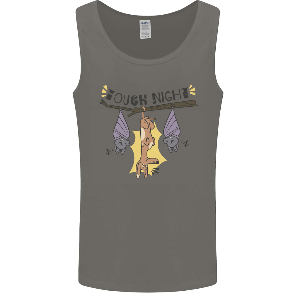 Tough Night Funny Dog Bat Hangover Alcohol Beer Mens Vest Tank Top