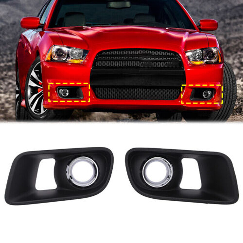 Pair Front Bumper Fog Lamp Cover For Dodge Charger 2012-2014 Right & Left