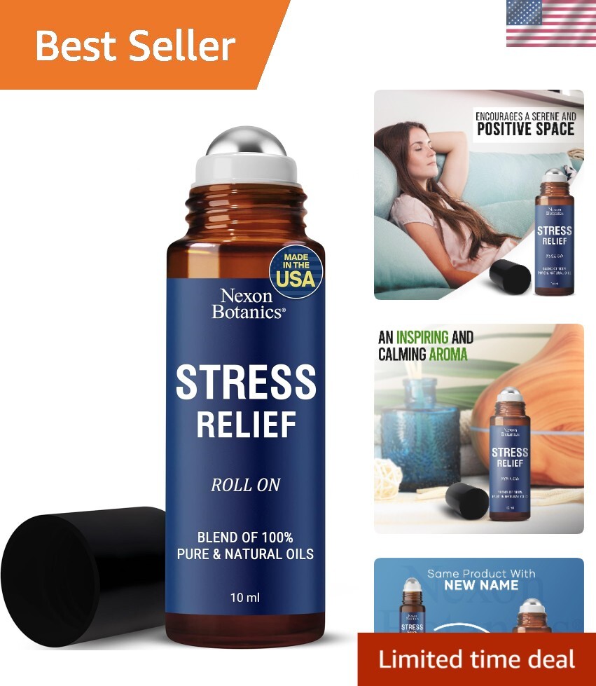 Pure Lavender Geranium Frankincense Essential Oil Roll-On 10ml Travel Size