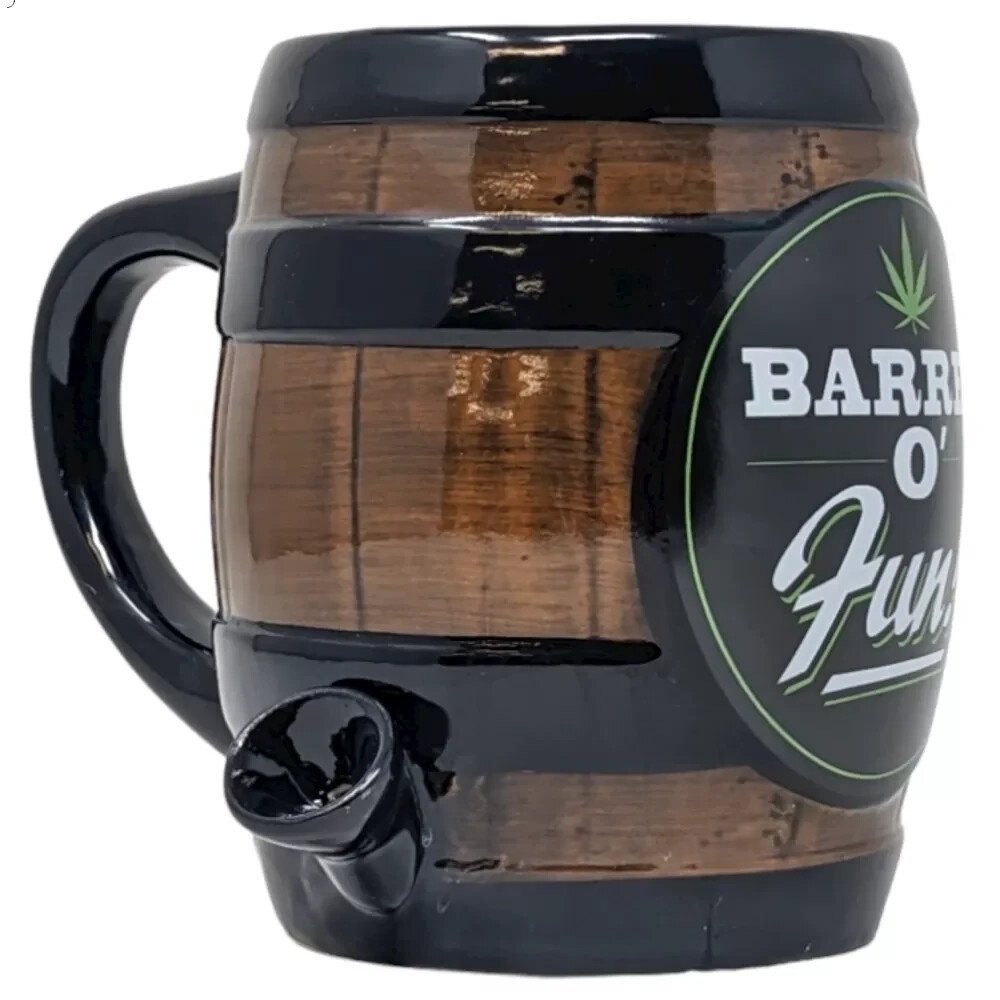 High Point Ceramic Barrel of Fun Mug Hand Pipe