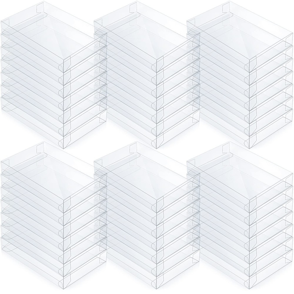 150 Clear Plastic Greeting Card Storage Boxes Bulk Photo Organizer Cases