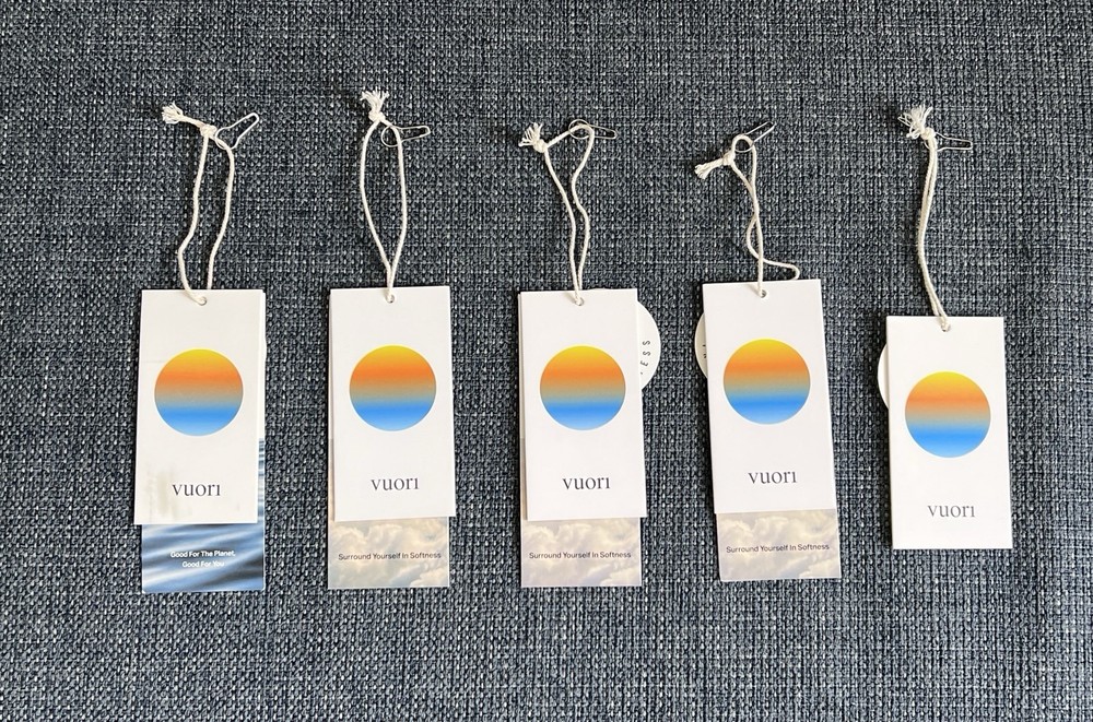 Vuori Clothing Tags with String & Pins Lot of 5