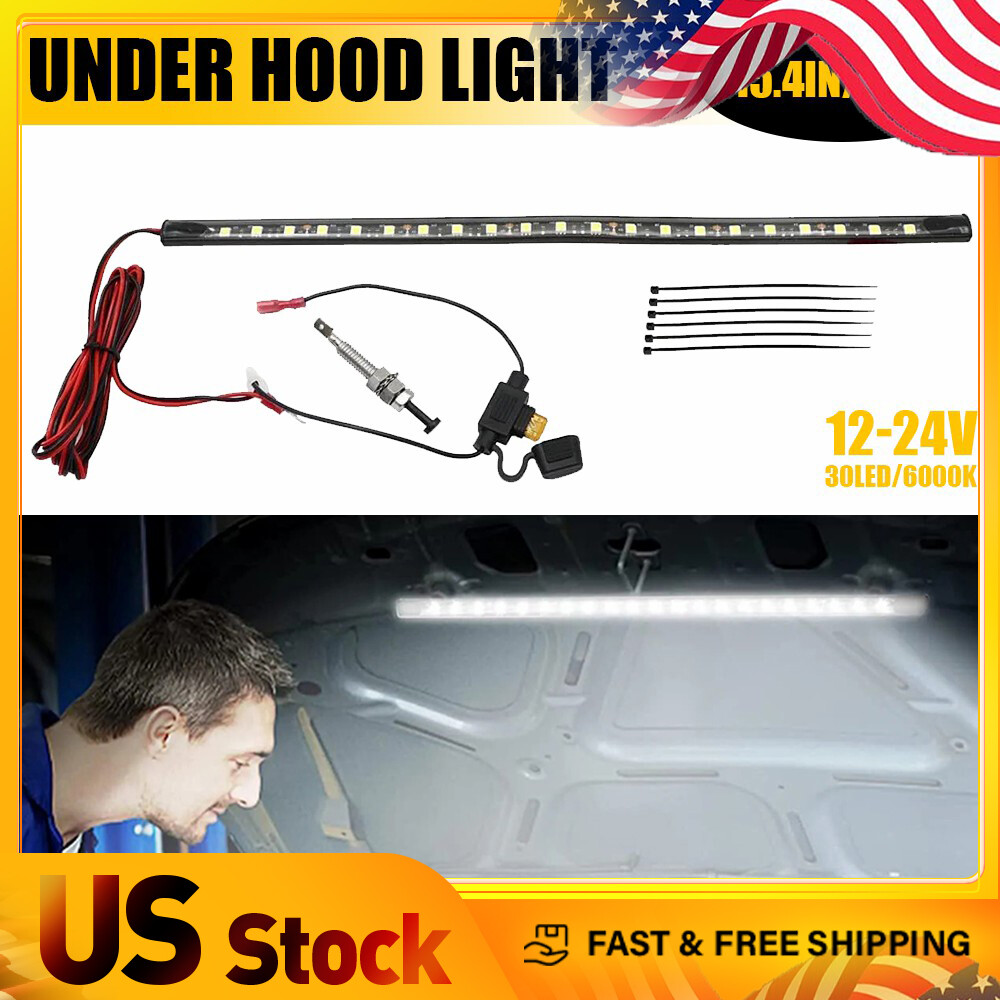 Universal Under Hood LED Kit with Auto On/Off 6000K for Any Vehicle