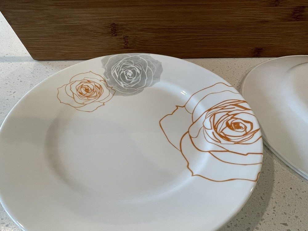 CORELLE VITRELLE SOLEIL ROSE DINNER PLATE Set Of 4