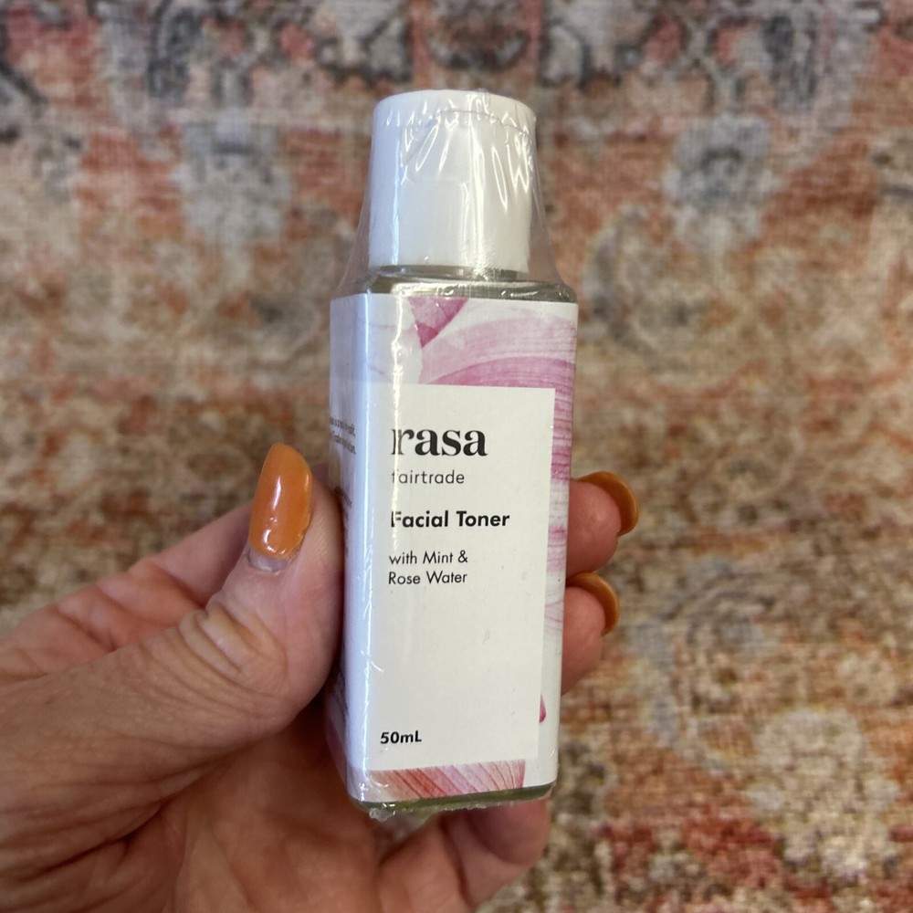 Rosewater Facial Toner 50ML Travel Size New Sealed Rose Water Mint Rasa India