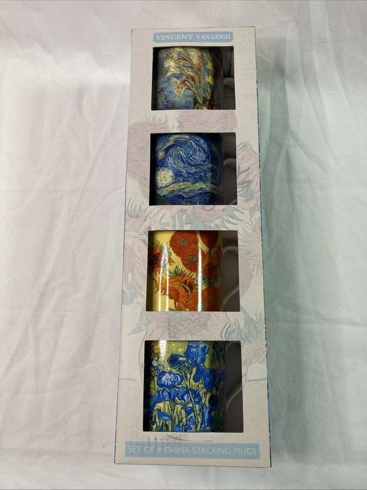 (4) Van Gogh Painting Ceramic Coffee / Tea Mug Set