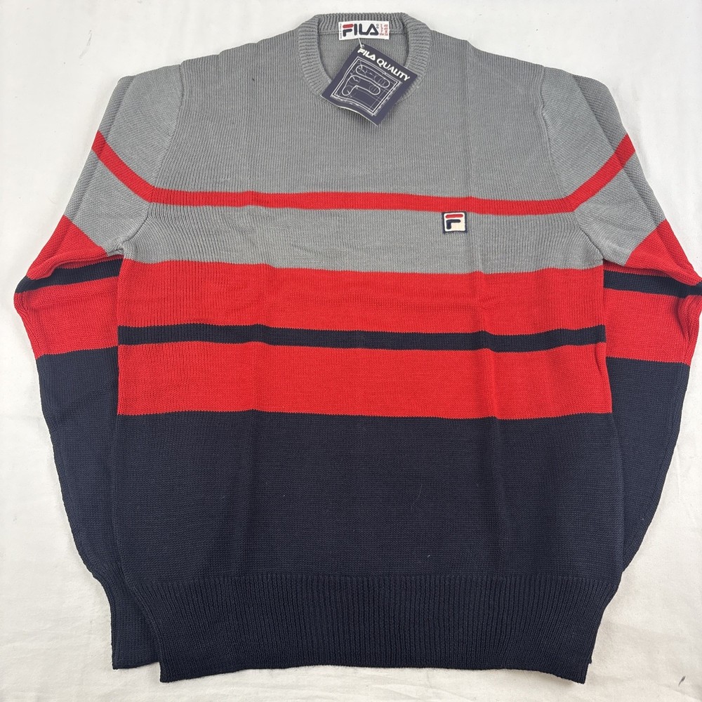 Vintage 90s Fila Knit Pullover Sweater Men’s Size US 38 NEW With Tags NOS