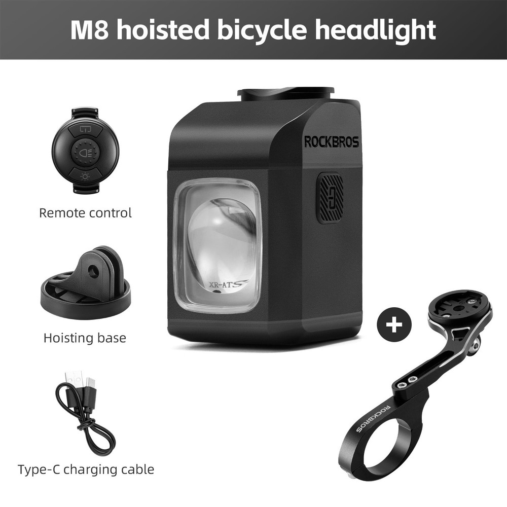 ROCKBROS Bicycle Light 1600LM Hanging Cut off Line Hoisted USB-C Safety Cycling