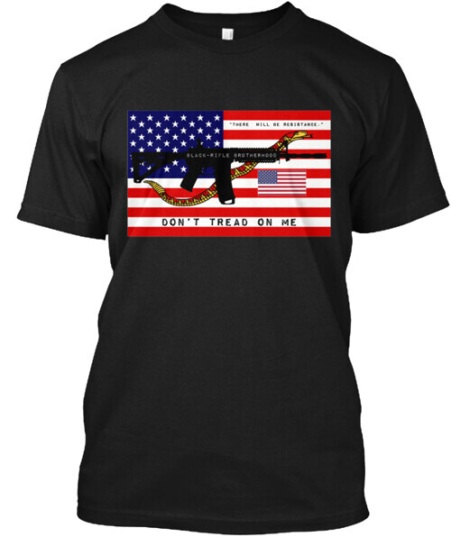 Black Rifle Brotherhood Resistance Tee T-shirt Made in the USA Size S to 5XL