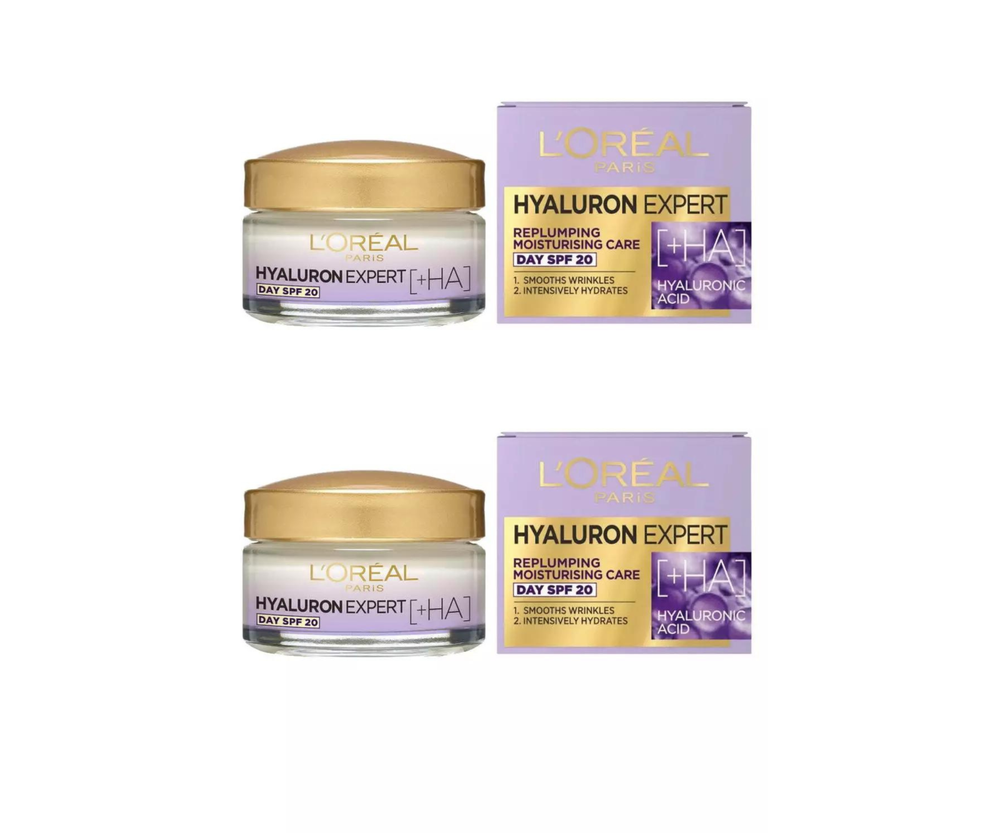 L'Oreal Paris Hyaluron Expert Replumping Day Cream SPF 20 - 2x 50ml