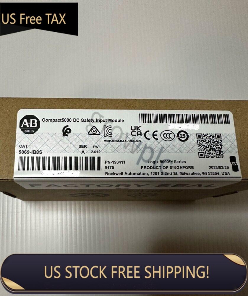 New Allen Bradley 5069-IB8S CompactLogix DC Safety Input Module SER A US