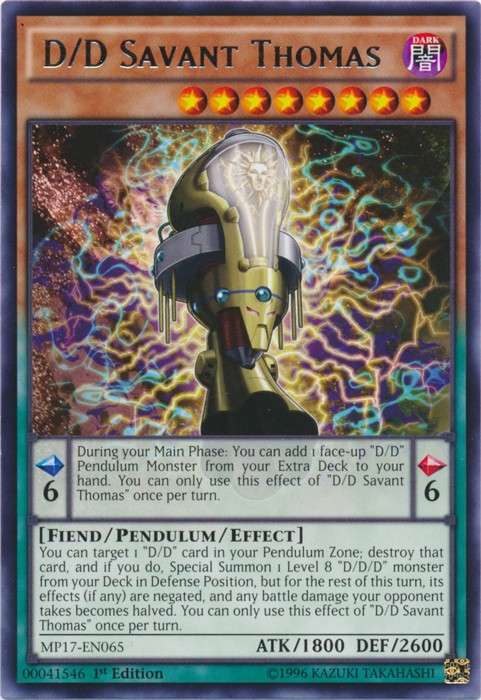 D/D Savant Thomas MP17-EN065 1st Ed Rare Moderately Played Condition