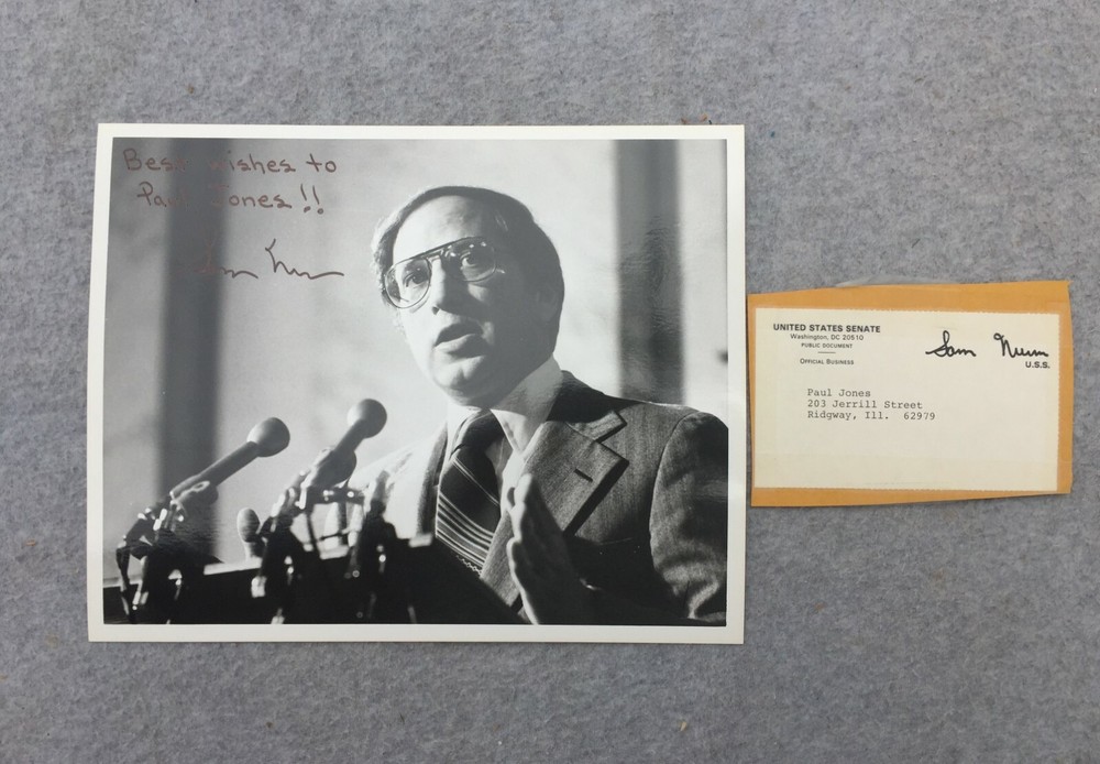 Autograph Photo Senator Sam Nunn GA Democrat Nuclear Threat Initiative Founder