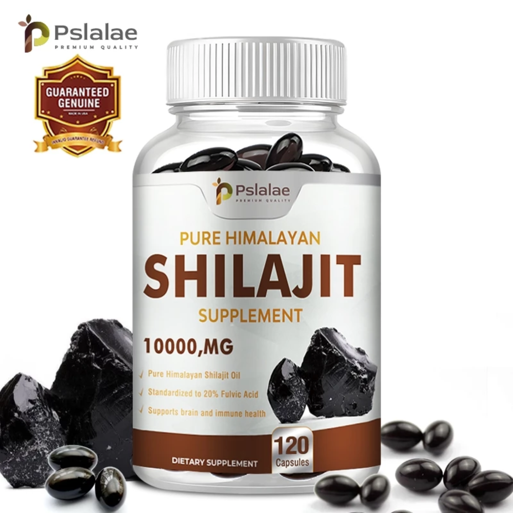 120 Caps 100% Pure Himalayan Shilajit Resin 10000MG Natural Organic Free Ship