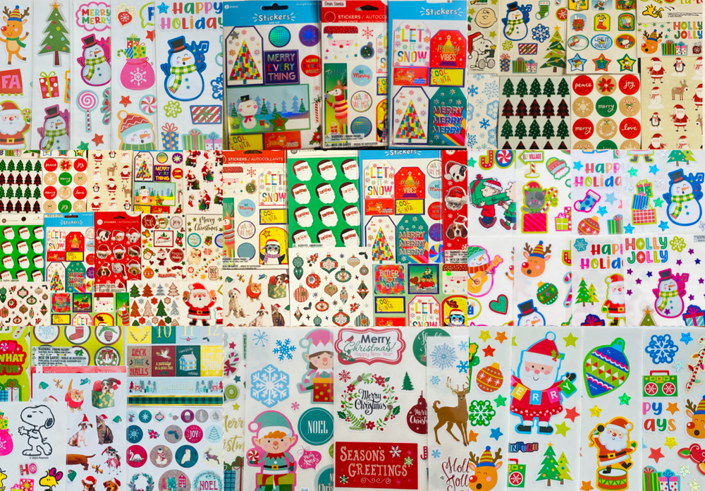 259+ BULK Lot Scrapbooking Stickers Great Variety! CHRISTMAS Themes XMAS Seasons
