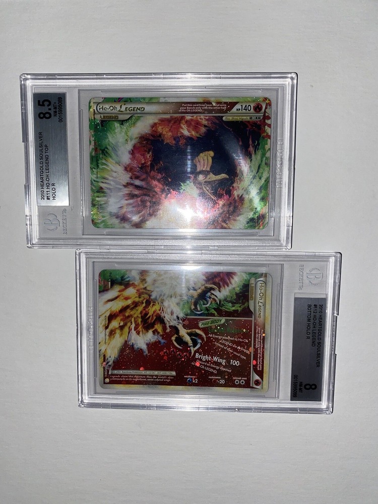 2010 Pokemon HG SS Ho Oh Legend BGS 8.5 8 Top Bottom
