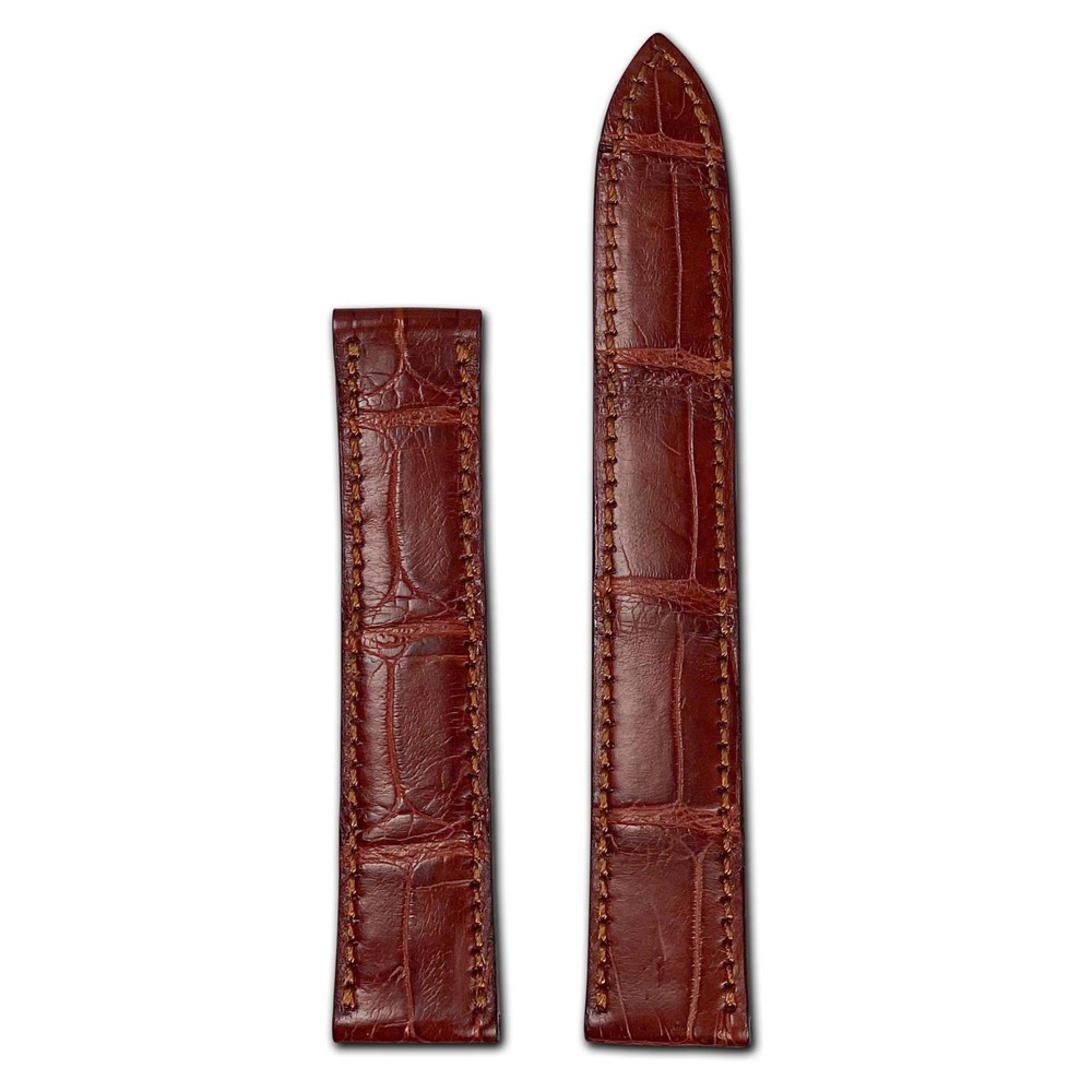 Genuine Alligator Watch Band | Louvre | Mahogany | For Tank de Cartier