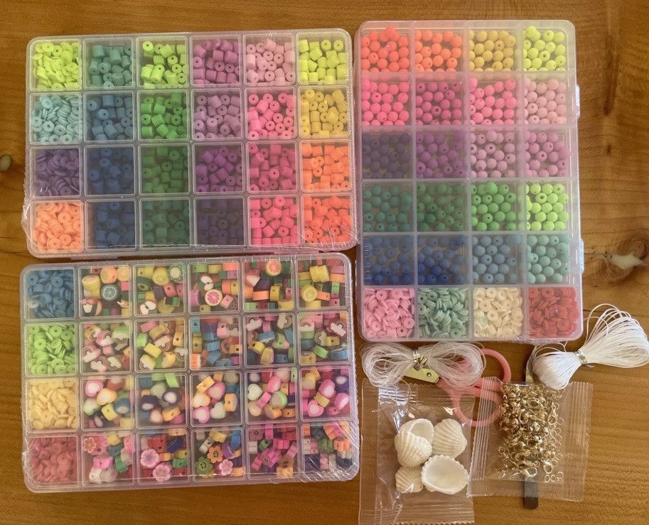 3700pcs 52-Color Polymer Clay Beads Kit for DIY Bracelet Making