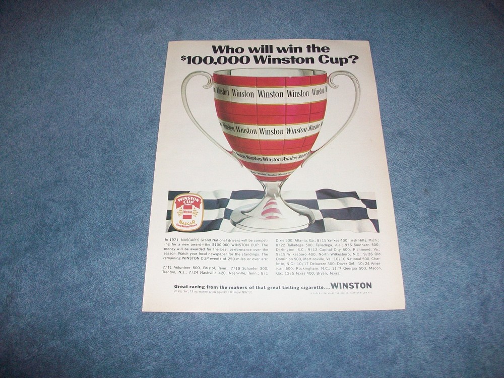 1971 Inaugural NASCAR Winston Cup Points Chase 