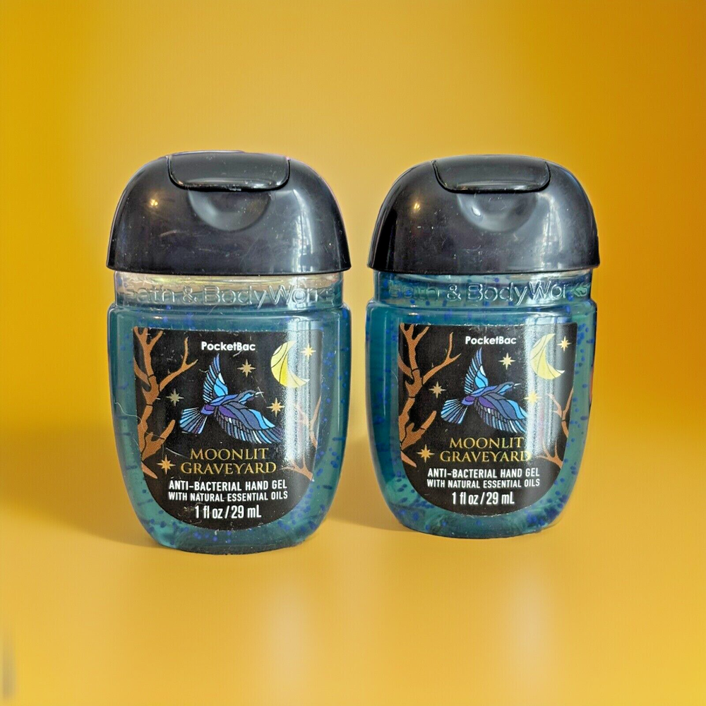 2x Bath & Body Works Moonlit Graveyard Hand Sanitizer LOT DISCONTINUED BBW HTF