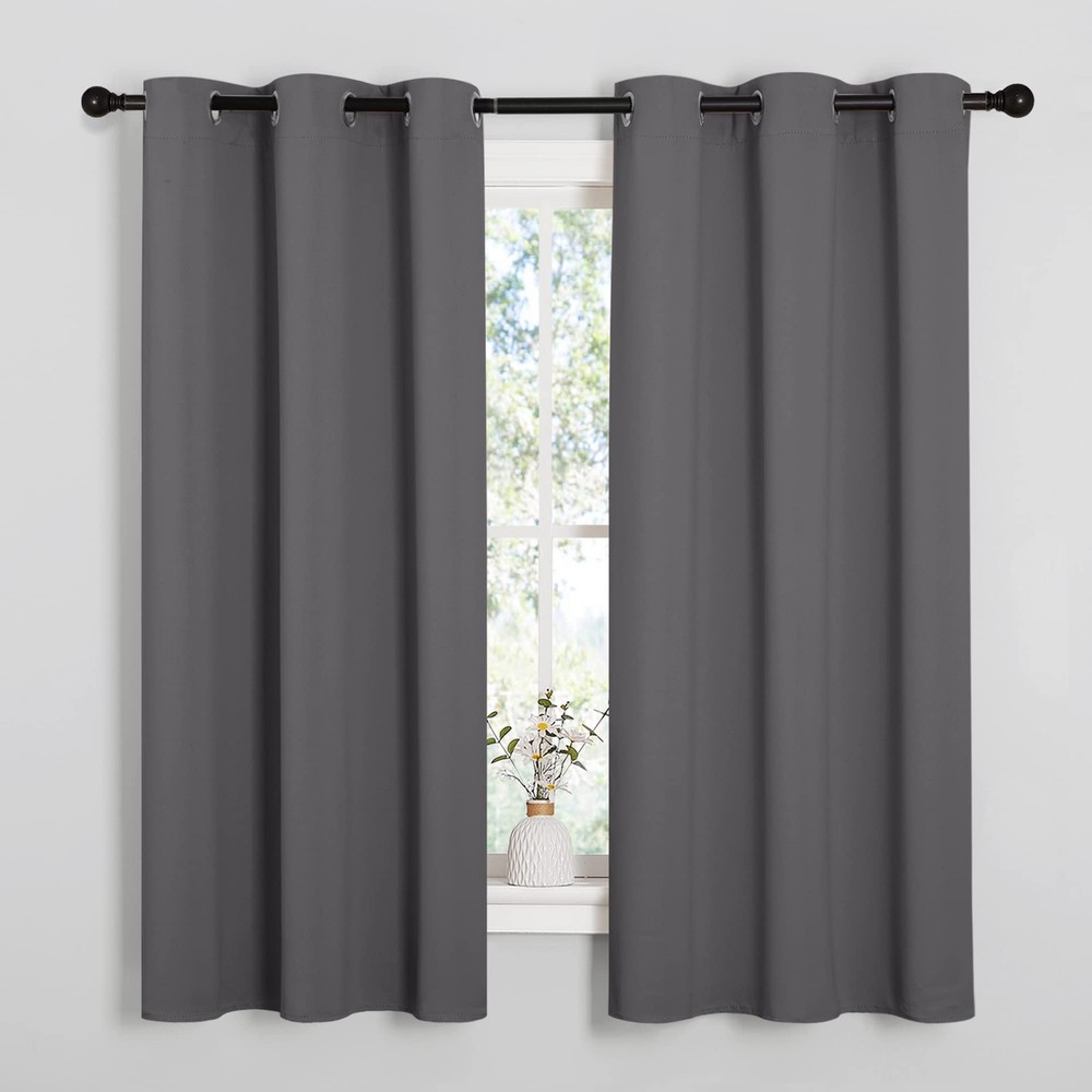 Thermal Insulated Blackout Grommet Curtains for Bedroom - 2 Panels 42x63 Inches