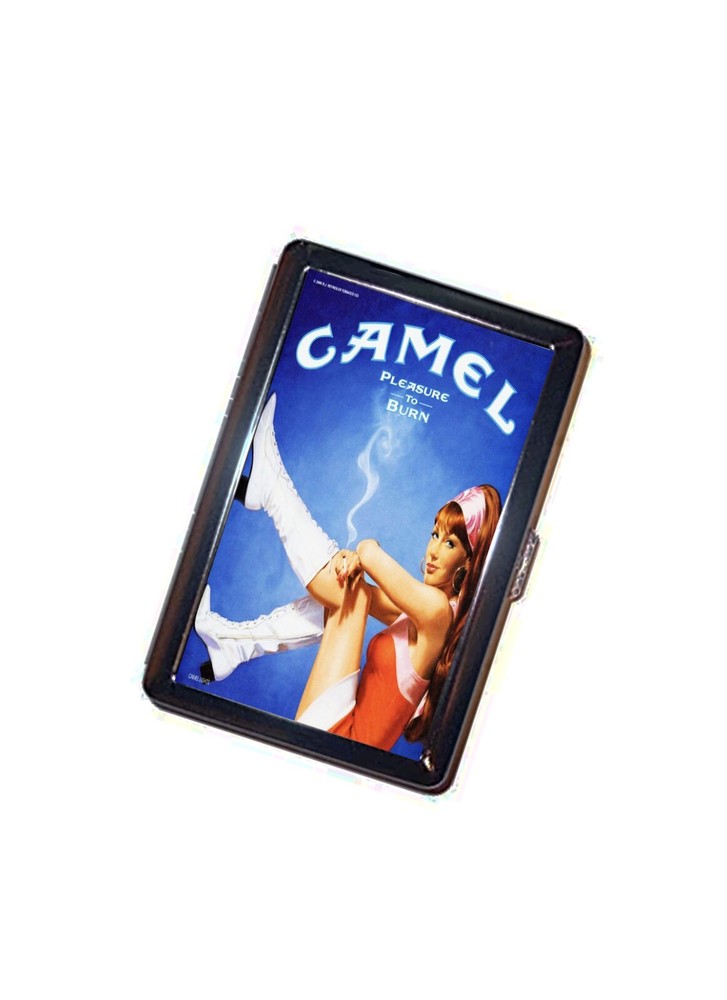 Vintage camel ad Cigarette Case Handmade Vintage Metal Wallet