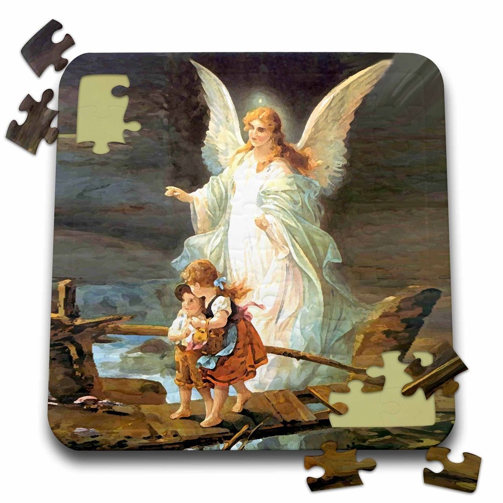 3dRose Guardian Angel 10x10 Inch Puzzle