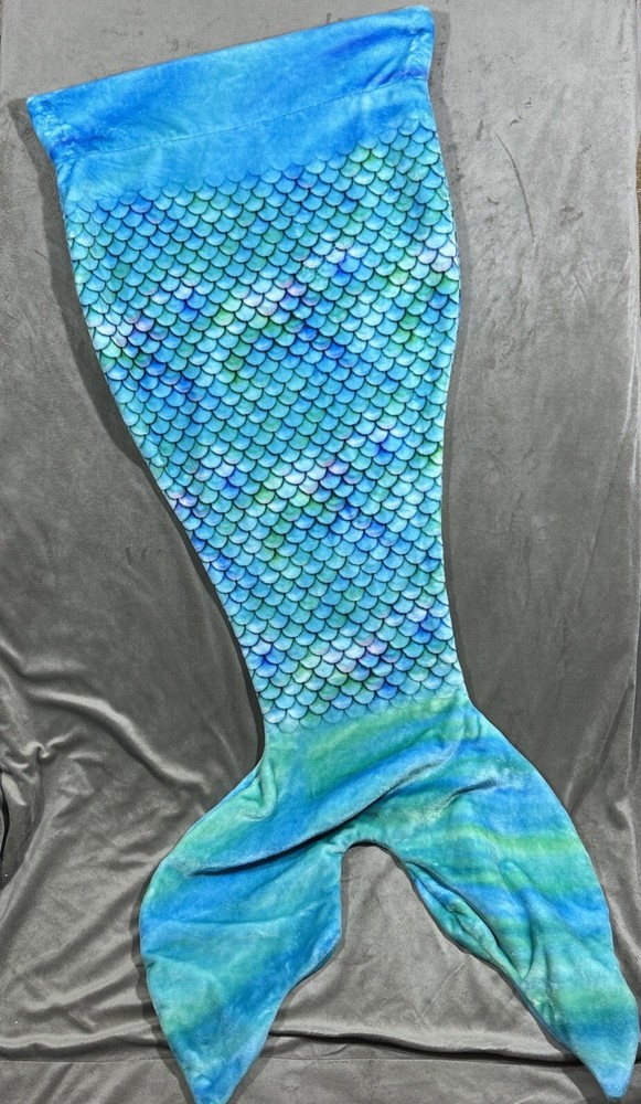 Mermaid Tail Throw Blanket Sleeping Bag Turquoise Comfy Tails Make Believe Play