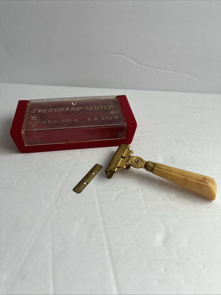 Vintage Eversharp Schick Deluxe Injector Safety Razor w/Case