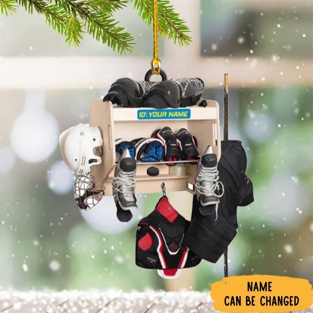 Hockey Christmas Ornament  Hockey Team Christmas Ornament  Hockey Player Gift