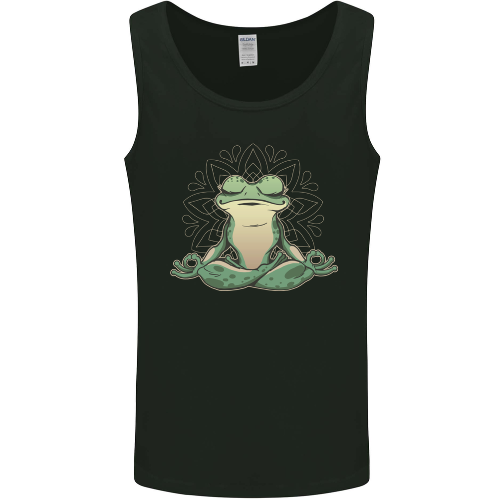 Yoga Frog Meditation Mens Vest Tank Top