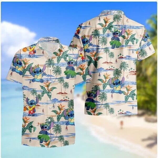 Disney Aloha 3D HAWAII SHIRT HALLOWEEN GIFT CHRISTMAS GIFT BEST PRICE US SIZE