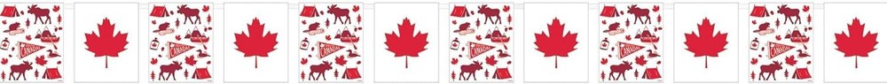 Canadian Pride Canada Day Patriotic Plastic Flag Banner for Party Decor-image