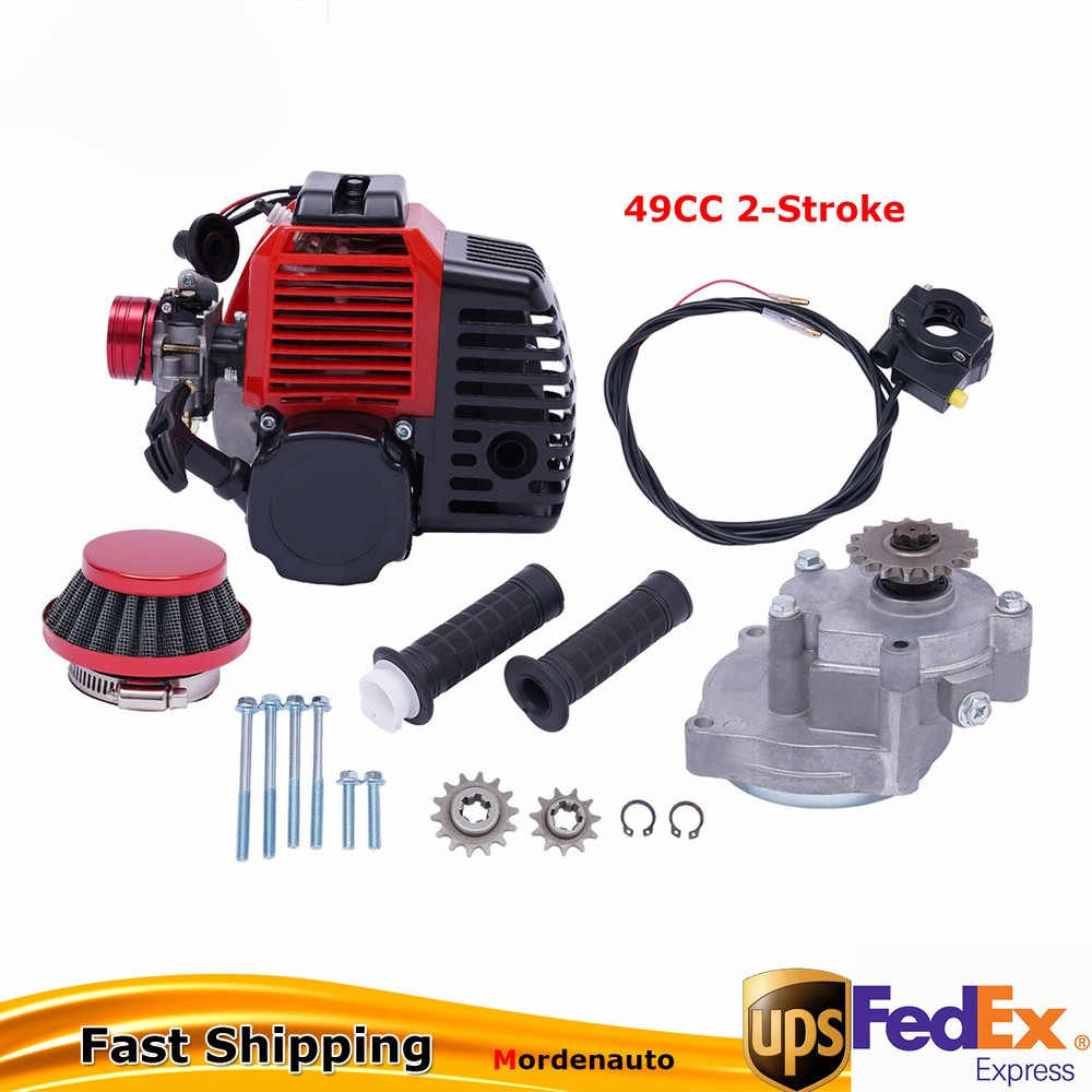 Bicycle Motorized 49CC 2-Stroke Gas Petrol Bike Engine Motor Kit Chain Scooter