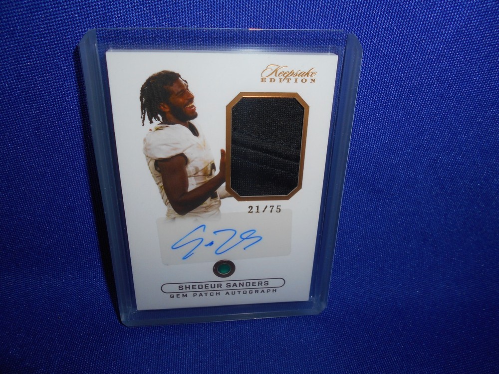 2024 KEEPSAKE SHEDEUR SANDERS GEM JERSEY PATCH AUTO #21/75