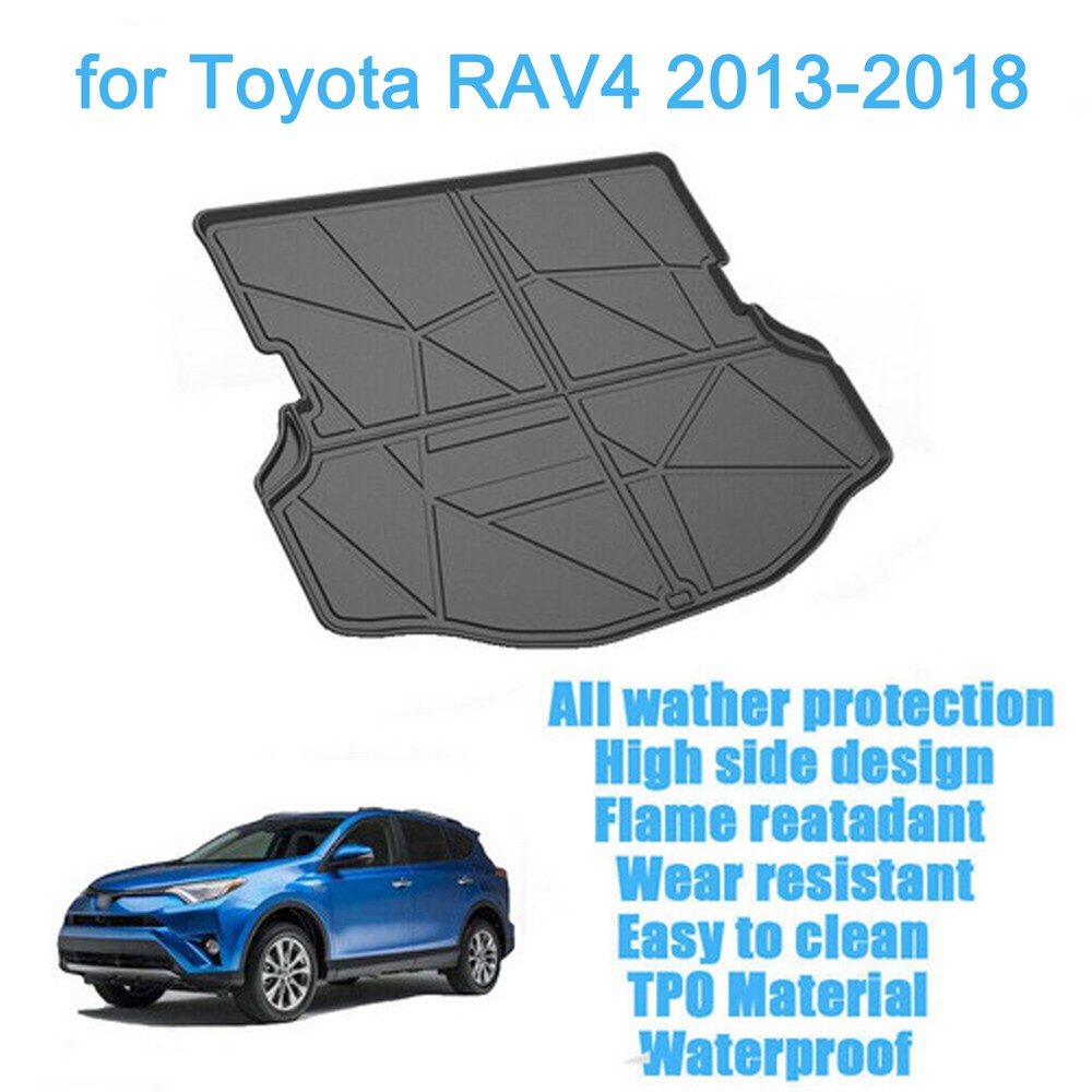 fit for 2013-2018 Toyota RAV4 Waterproof Rear Cargo Mats Floor Liner Carpet Tray