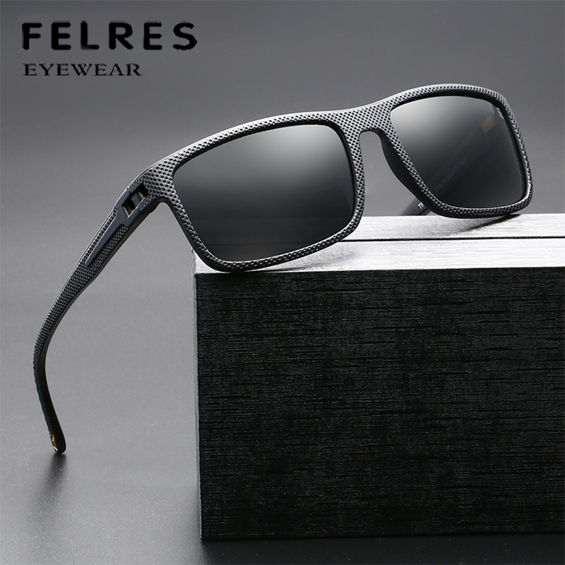 Square Polarized Sunglasses Men Outdoor Driving Fishing Shade Fashion Goggles