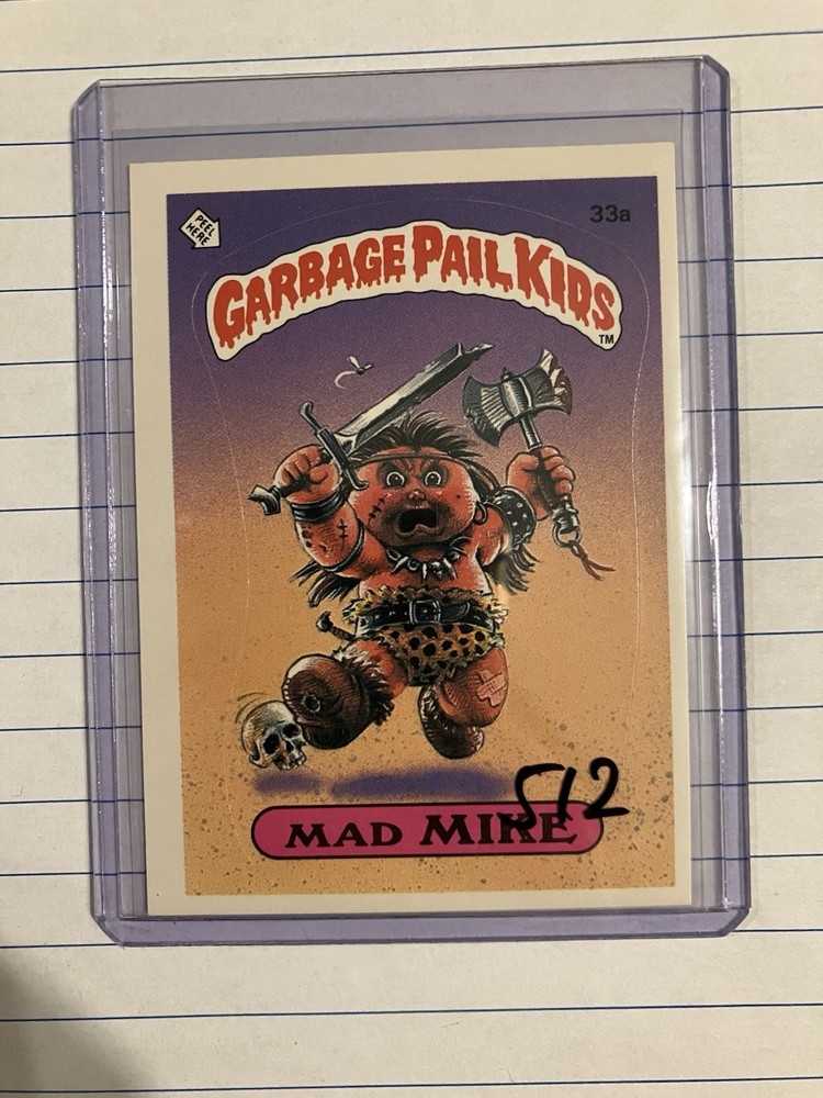 1985 TOPPS GARBAGE PAIL KIDS GPK SERIES ONE OS1 MAD MIKE 33a CLEARANCE SALE !!-image