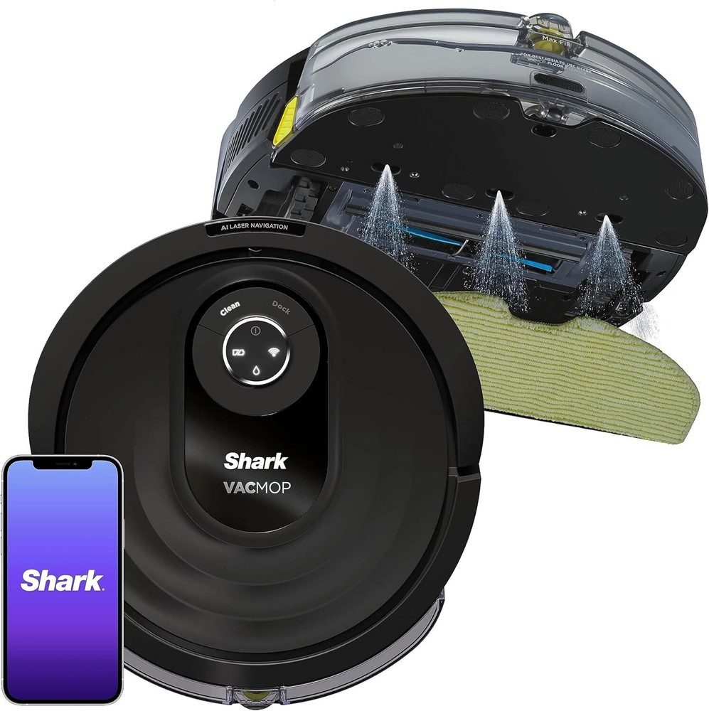 Shark AI VACMOP RV2000WD LIDAR Robot Vacuum and Mop with Wi-Fi Connectivity  