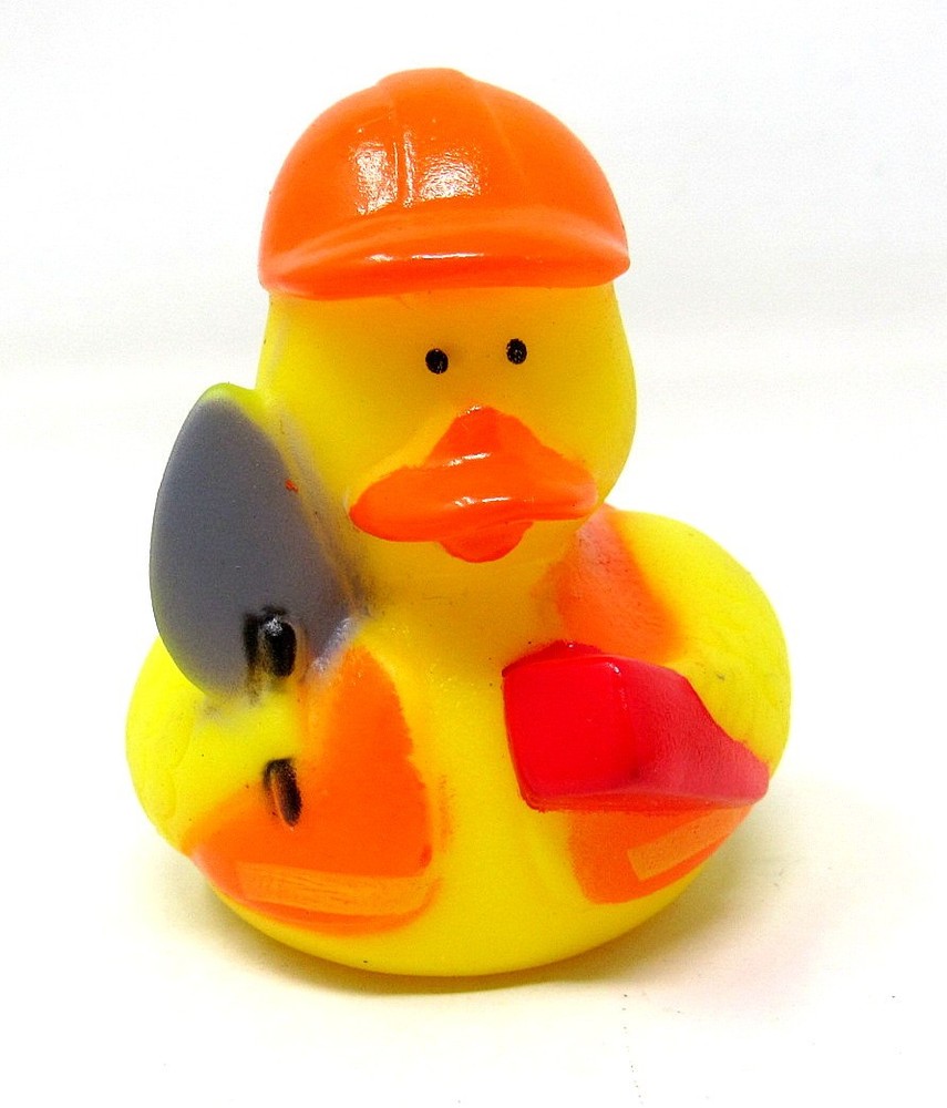 Construction Worker Rubber Duck Shovel 2 in Squirter Cruise US Seller      cudxy