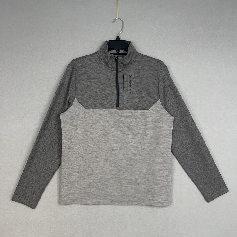 Vineyard Vines Pullover Mens Small Gray OTG On The Go Shep Shirt Performance