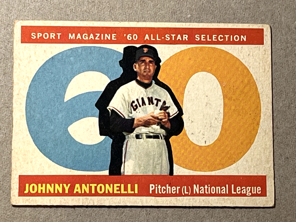 1960 Topps  #572 Johnny Antonelli    1960 All Star   San Francisco Giants