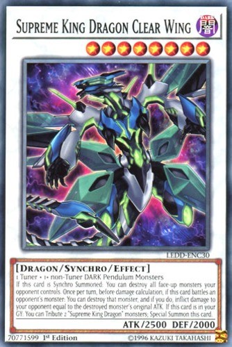 Supreme King Dragon Clear Wing LEDD-ENC30 Common 1st Edition Near Mint Yugioh Card