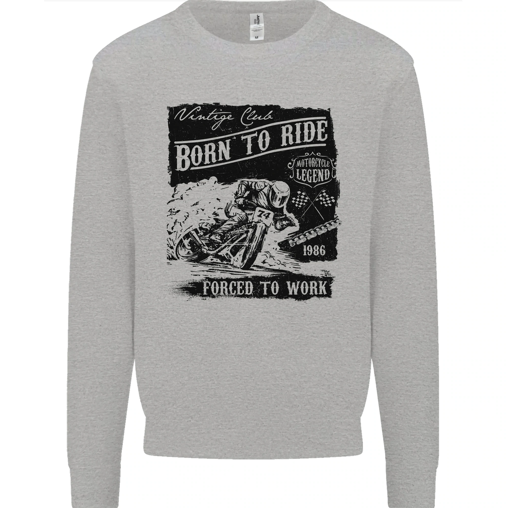 Cafe Racer Biker Motorcycle Motorbike Mens Sweatshirt Jumper