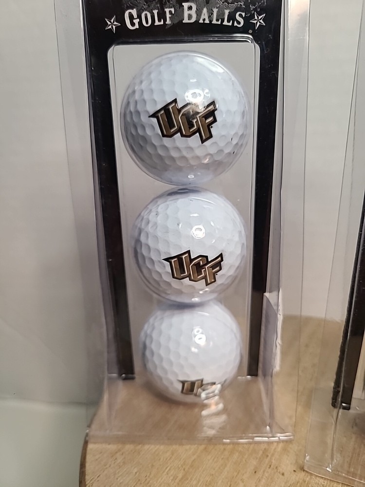 NCAA University Of Central Florida Golf Balls Sleeve New 1 Set Of 3 Golf Balls