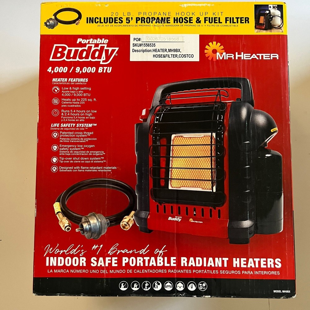 Mr. Heater Portable Buddy Heater with 10-Feet Propane Hose Assembly