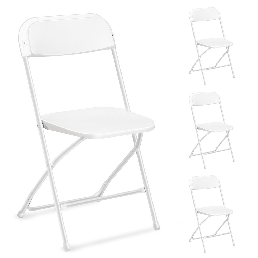 4-10 Pack Plastic Folding Stackable Chairs for Office Home Wedding Party Use